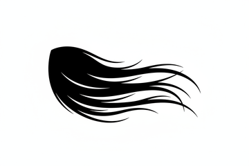 hairs vector file in black color 