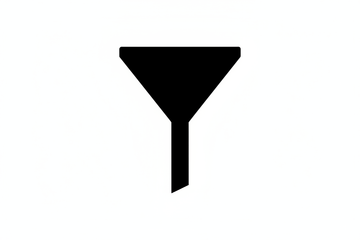 lab funnel vector in black 